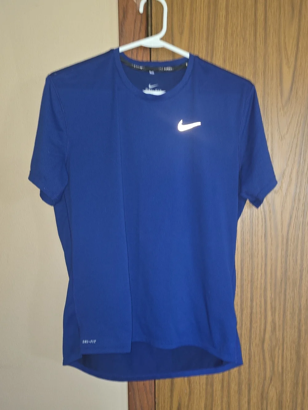 Nike Dri-FIT Short Sleeve Tee - Royal Blue with White Swoosh
